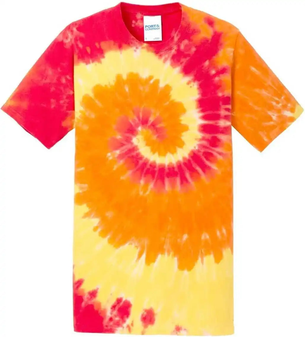 Port & Company Pc147 Tie-dye Tee - Blaze Rainbow