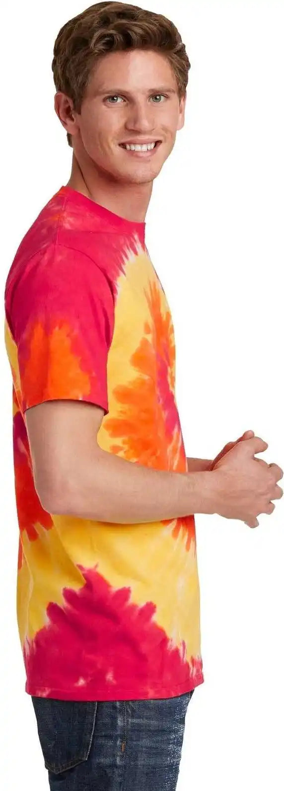 Port & Company Pc147 Tie-dye Tee - Blaze Rainbow