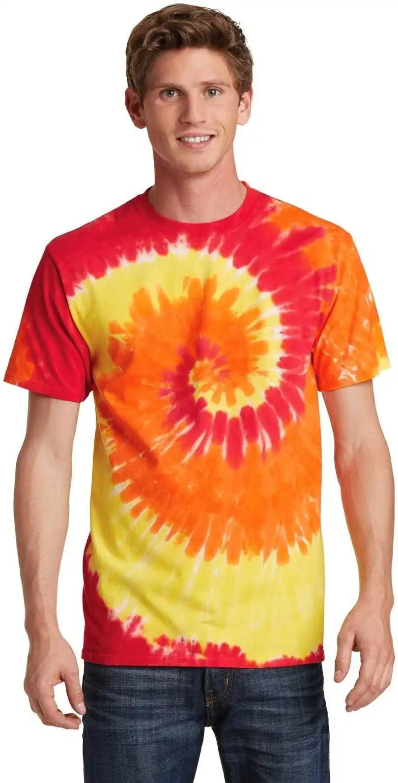 Port & Company Pc147 Tie-dye Tee - Blaze Rainbow