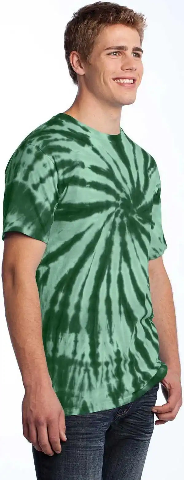 Port &amp; Company Pc147 Tie Dye Tee Forest Green