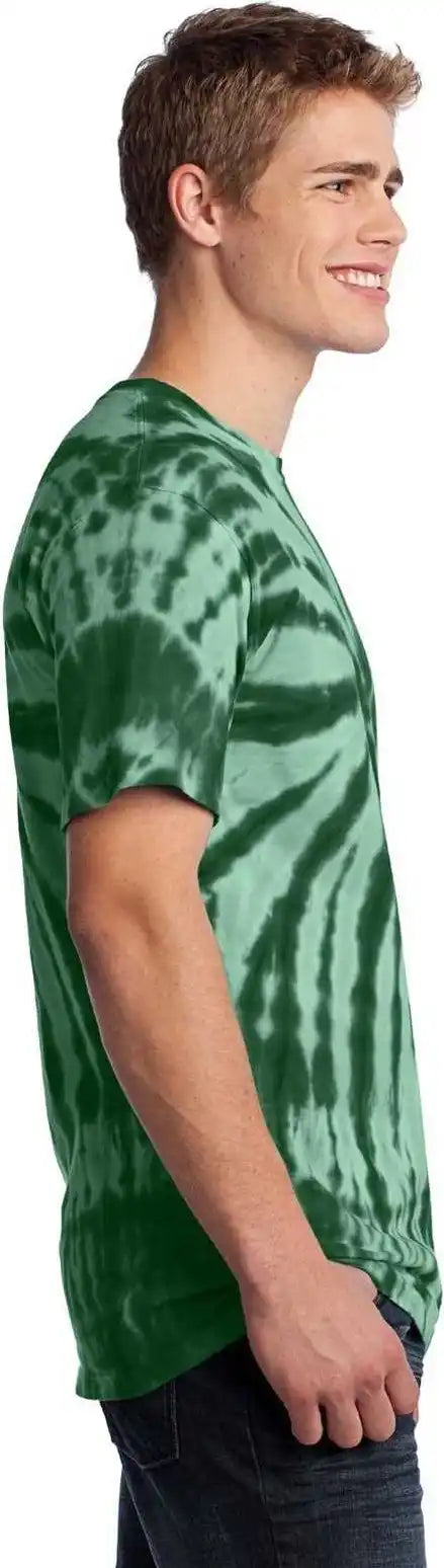 Port &amp; Company Pc147 Tie Dye Tee Forest Green