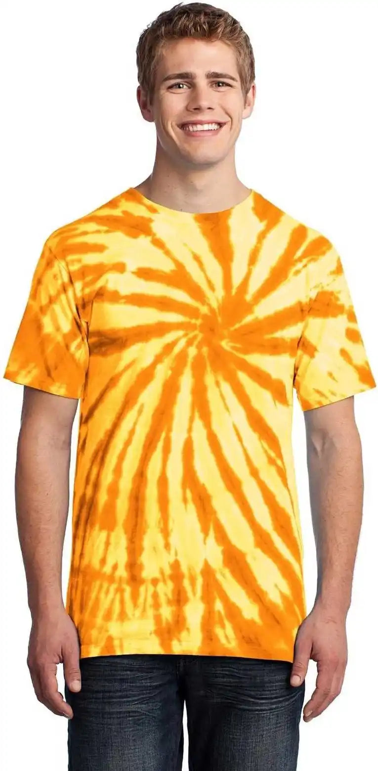 Port & Company Pc147 Tie Dye Tee Gold