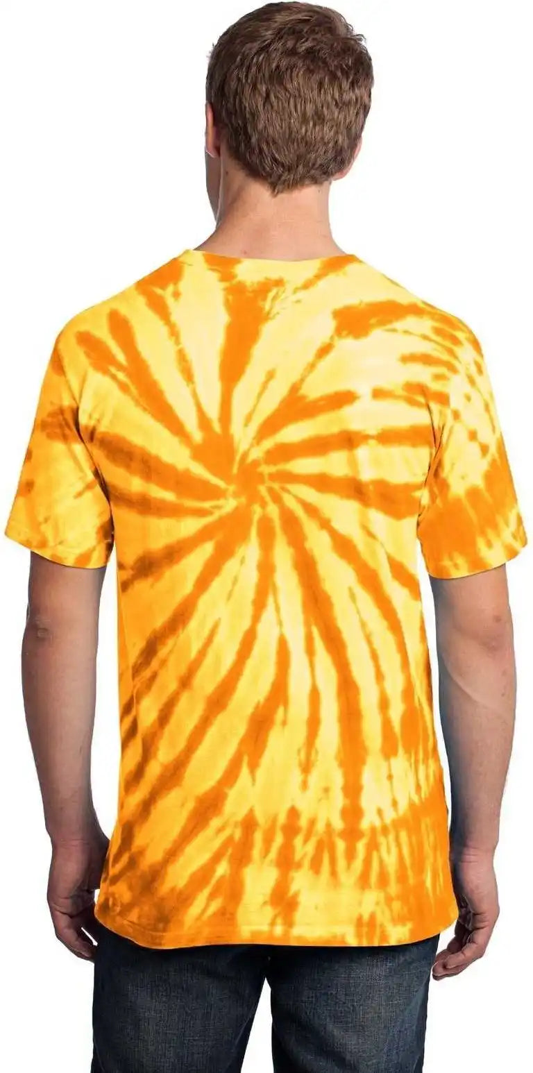 Port & Company Pc147 Tie Dye Tee Gold