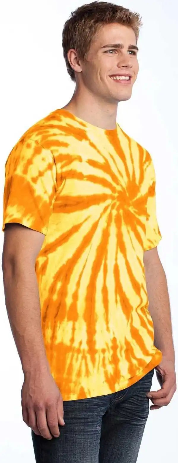 Port &amp; Company Pc147 Tie Dye Tee Gold