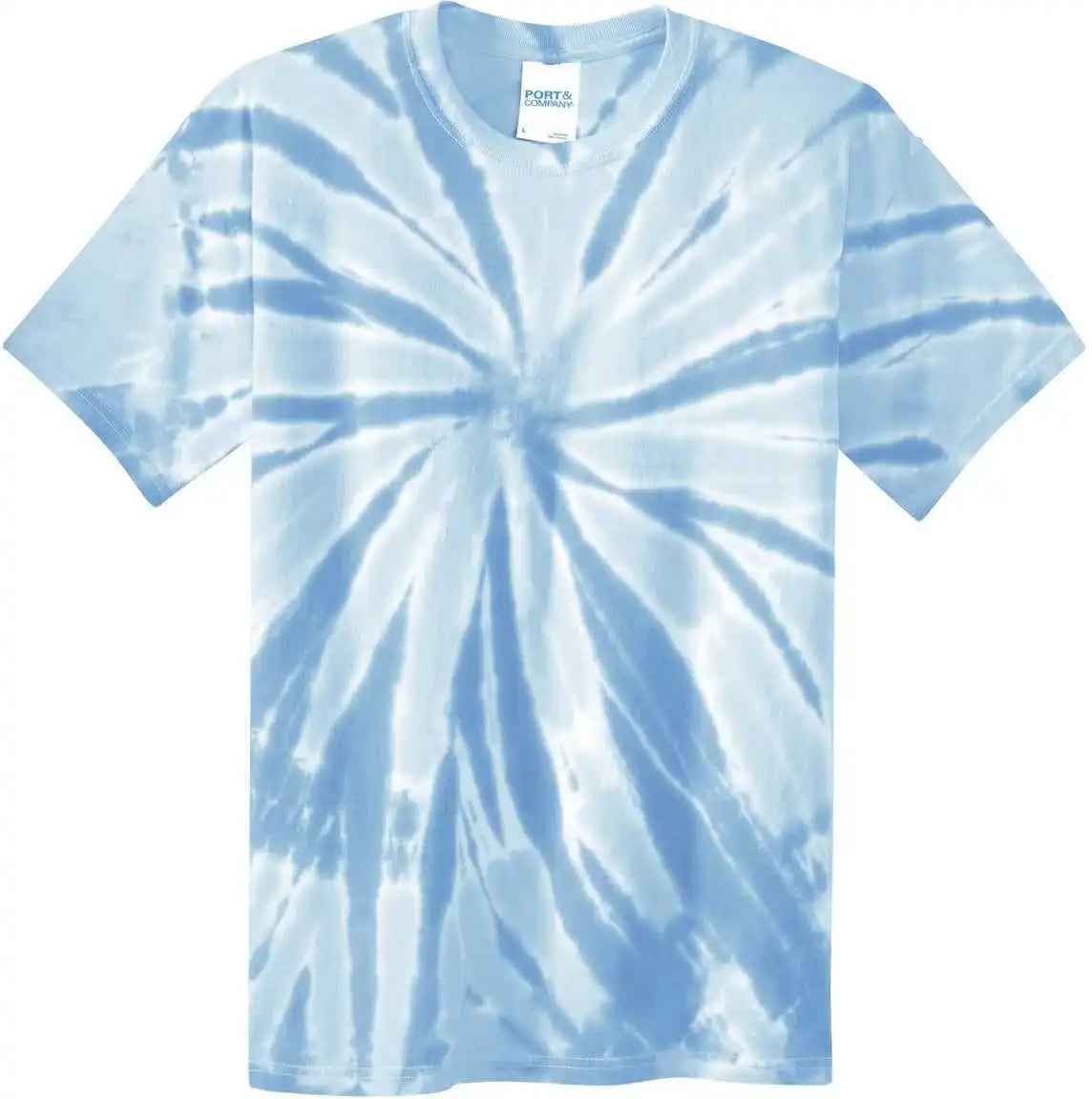 Port &amp; Company Pc147 Tie Dye Tee Light Blue