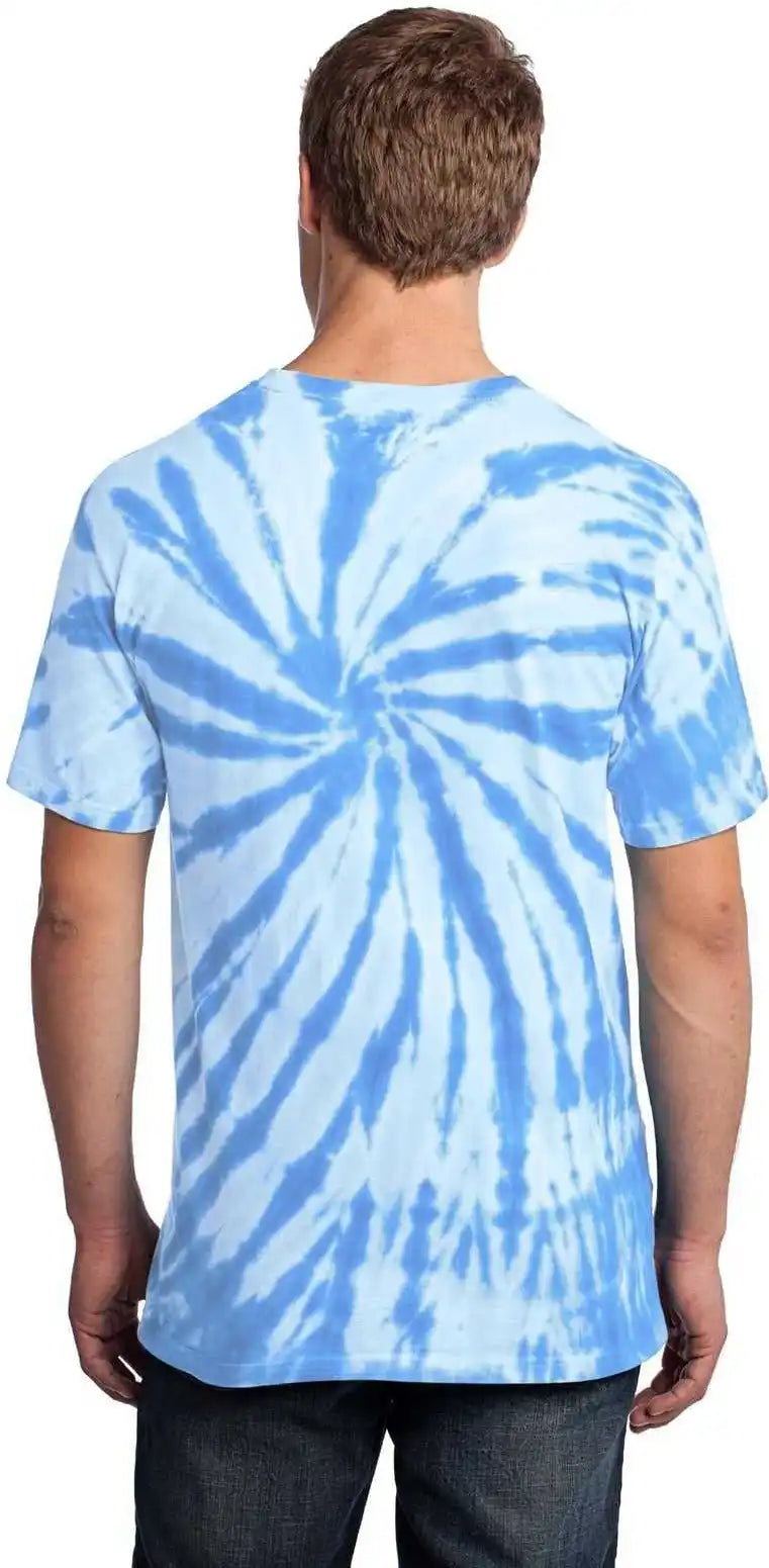 Port &amp; Company Pc147 Tie Dye Tee Light Blue