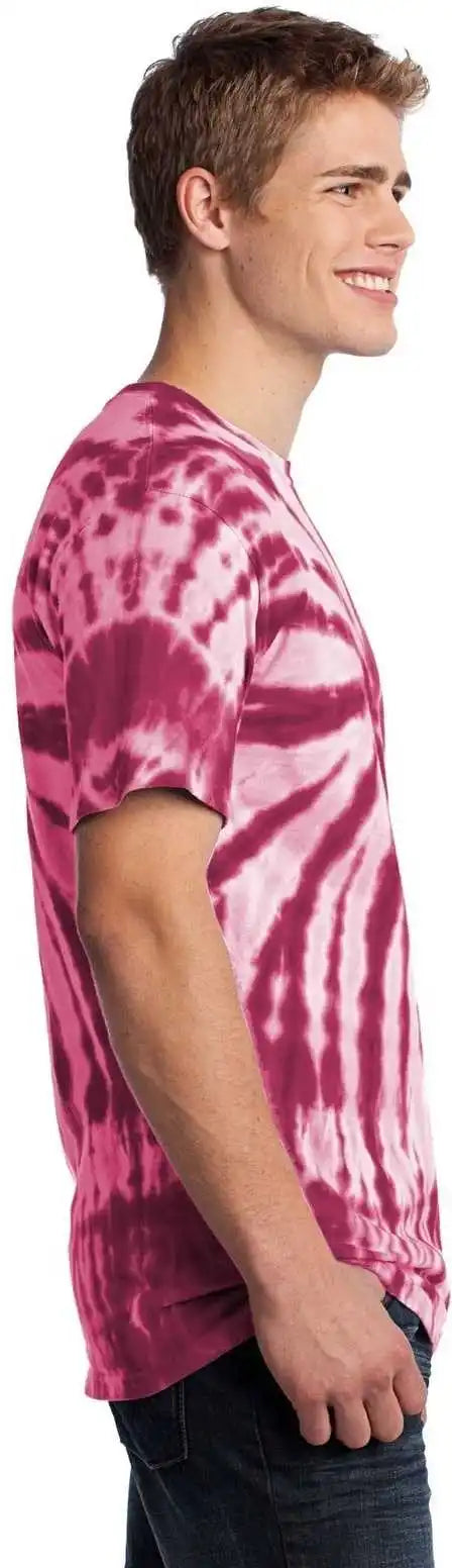 Port &amp; Company Pc147 Tie Dye Tee Maroon