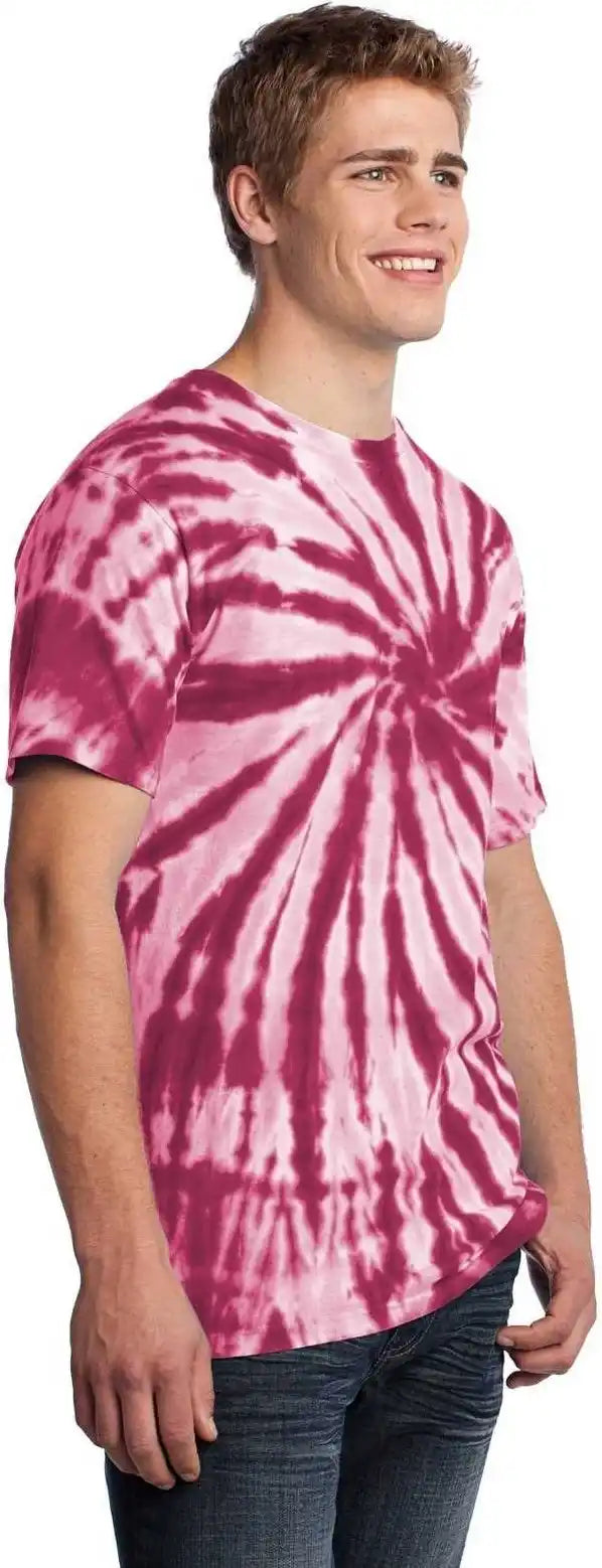Port &amp; Company Pc147 Tie Dye Tee Maroon
