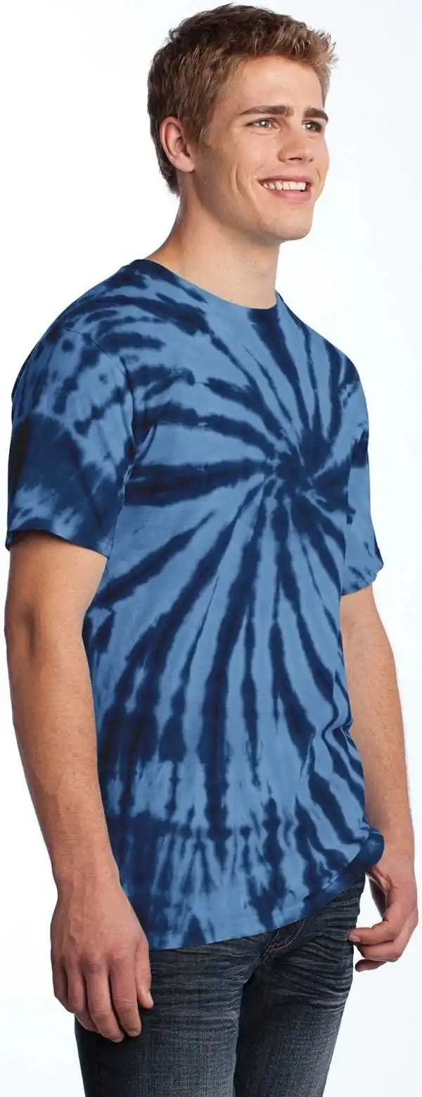 Port &amp; Company Pc147 Tie Dye Tee Navy