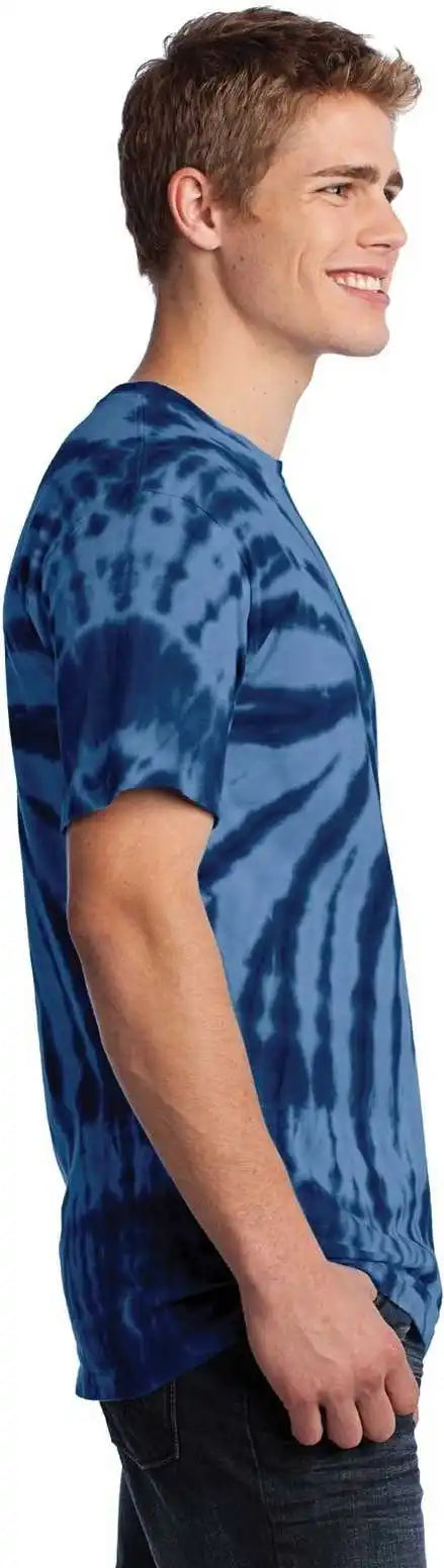 Port &amp; Company Pc147 Tie Dye Tee Navy