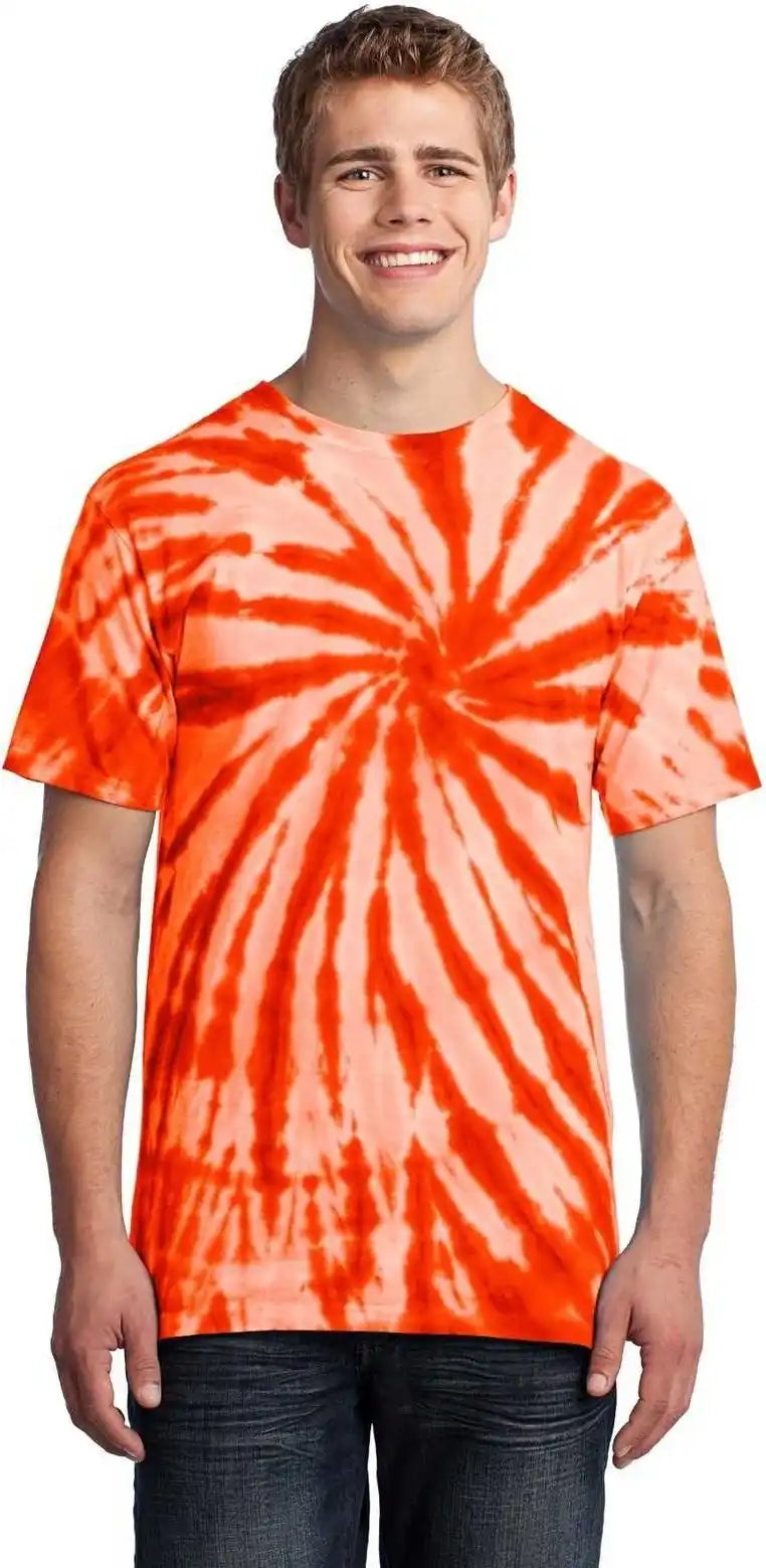 Port & Company Pc147 Tie Dye Tee Orange