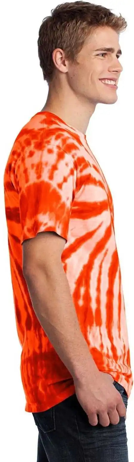 Port &amp; Company Pc147 Tie Dye Tee Orange