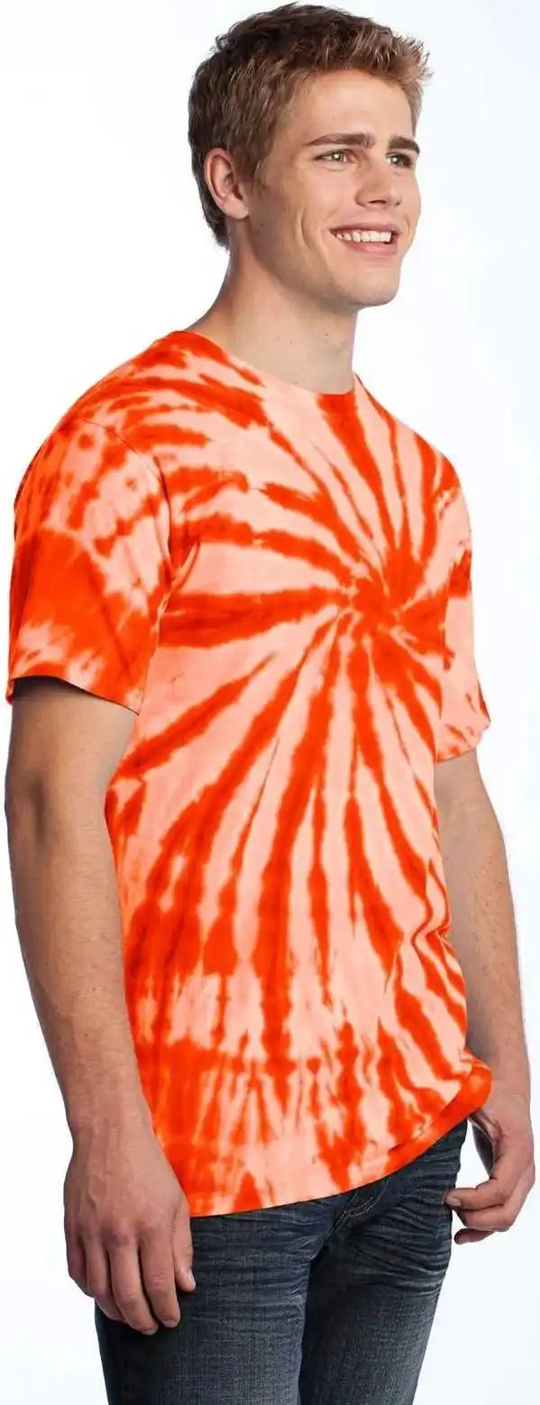Port &amp; Company Pc147 Tie Dye Tee Orange