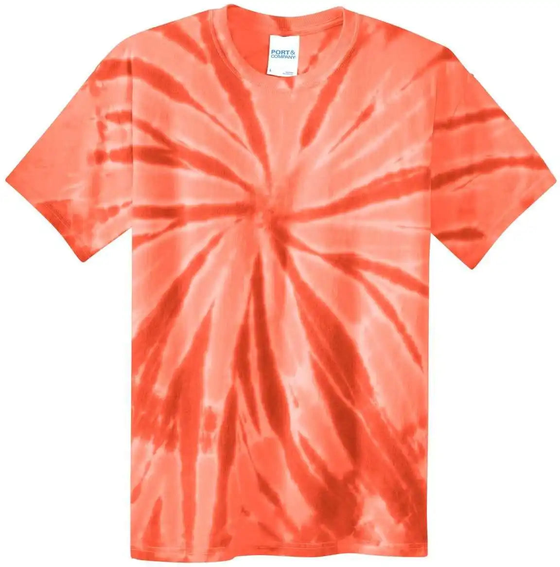 Port &amp; Company Pc147 Tie Dye Tee Orange
