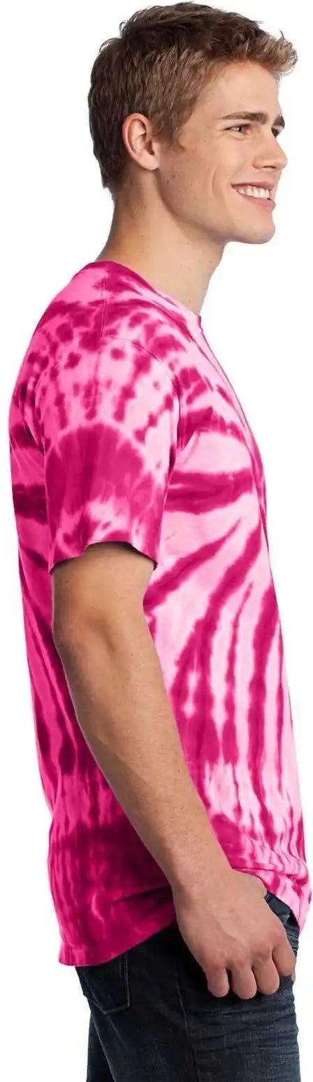 Port &amp; Company Pc147 Tie Dye Tee Pink
