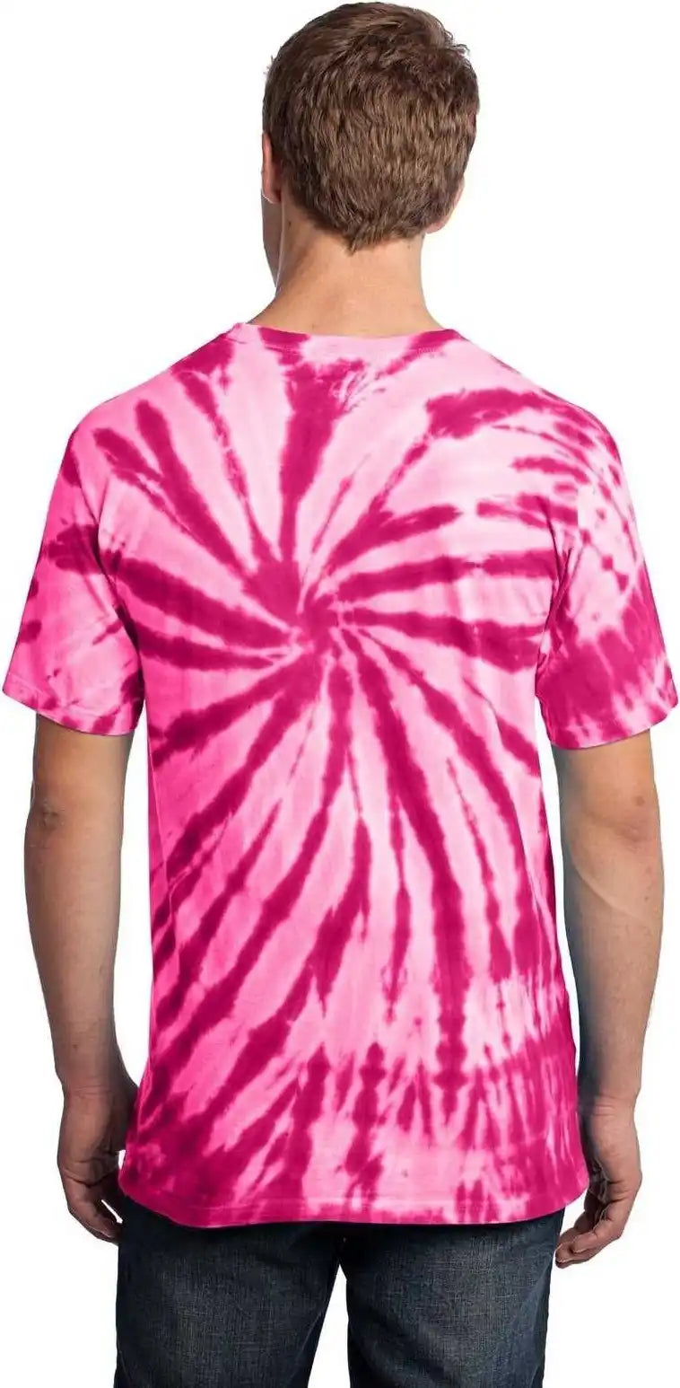 Port & Company Pc147 Tie Dye Tee Pink