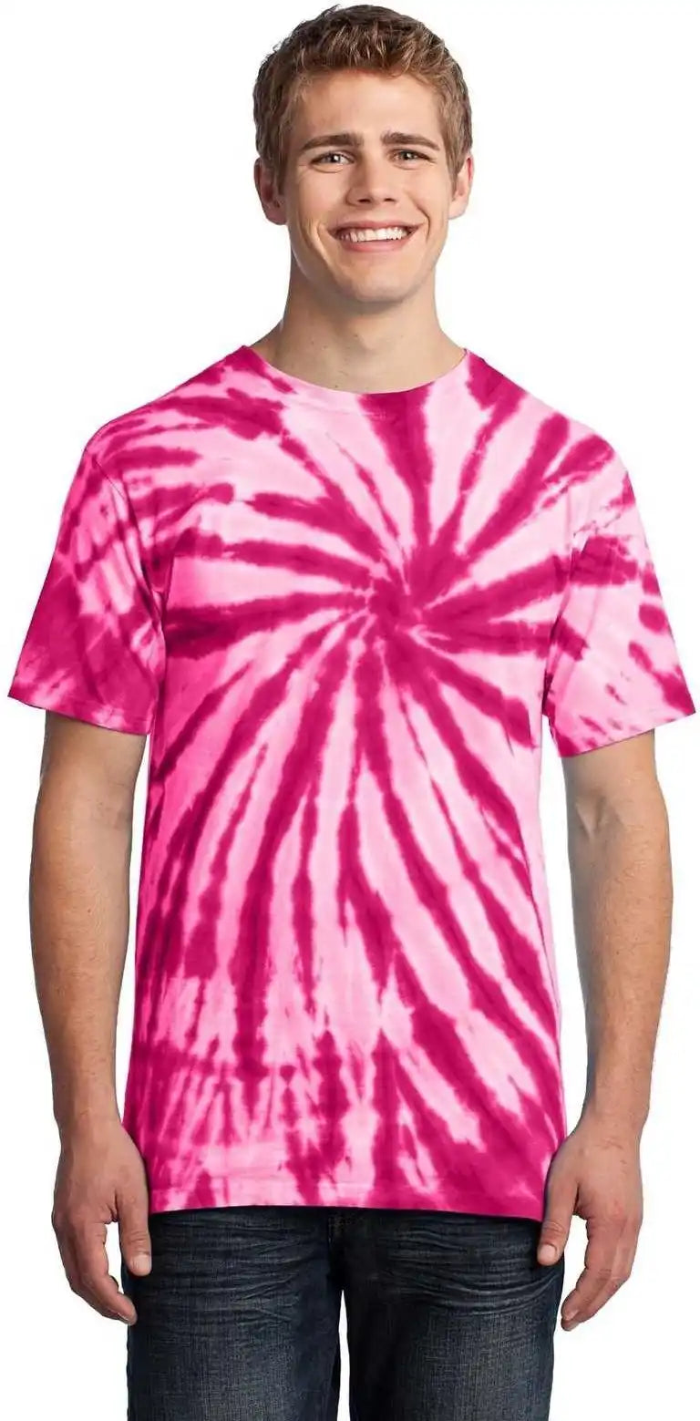 Port & Company Pc147 Tie Dye Tee Pink