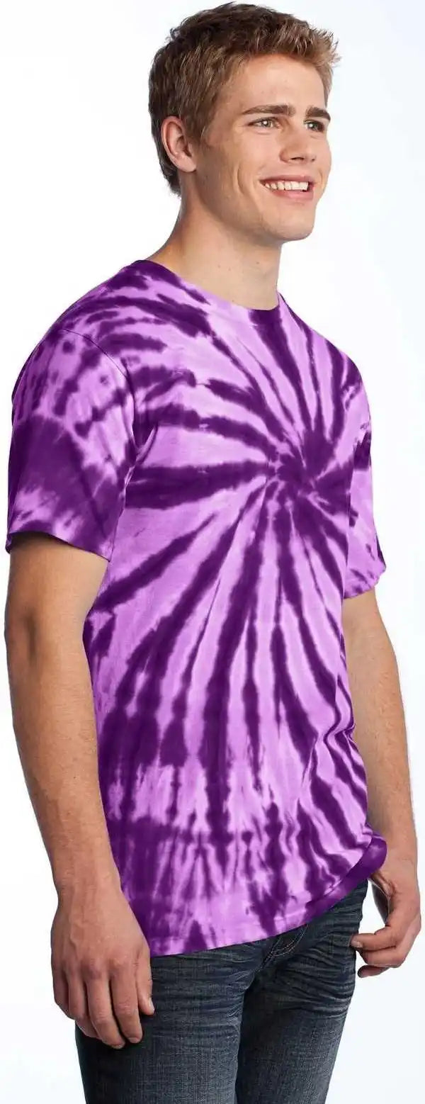 Port &amp; Company Pc147 Tie Dye Tee Purple