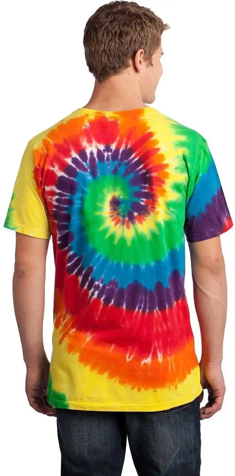 Port &amp; Company Pc147 Tie Dye Tee Rainbow