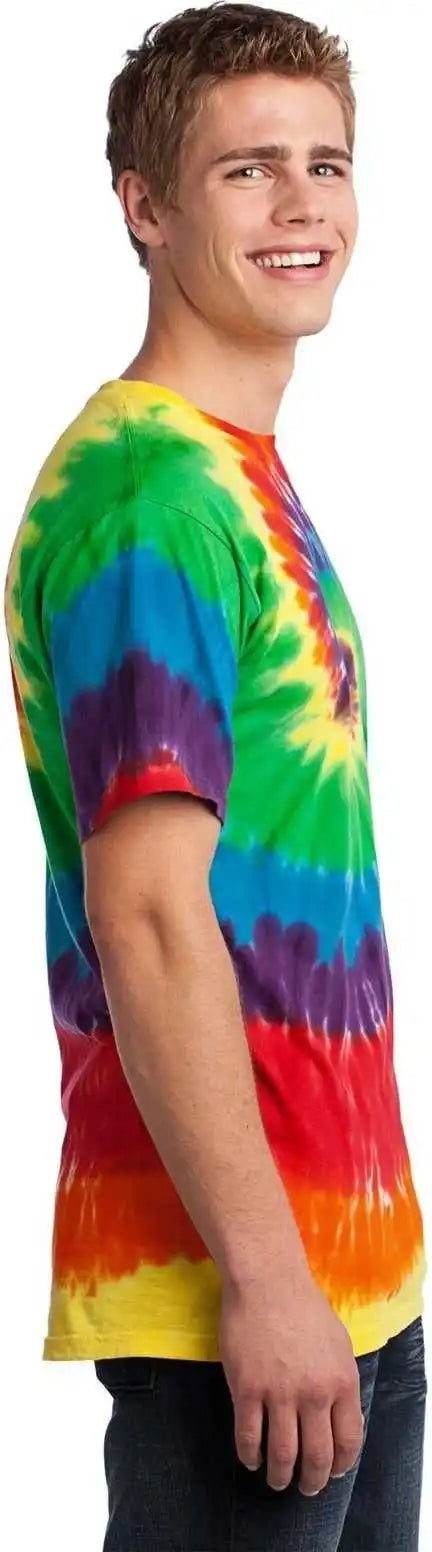 Port &amp; Company Pc147 Tie Dye Tee Rainbow