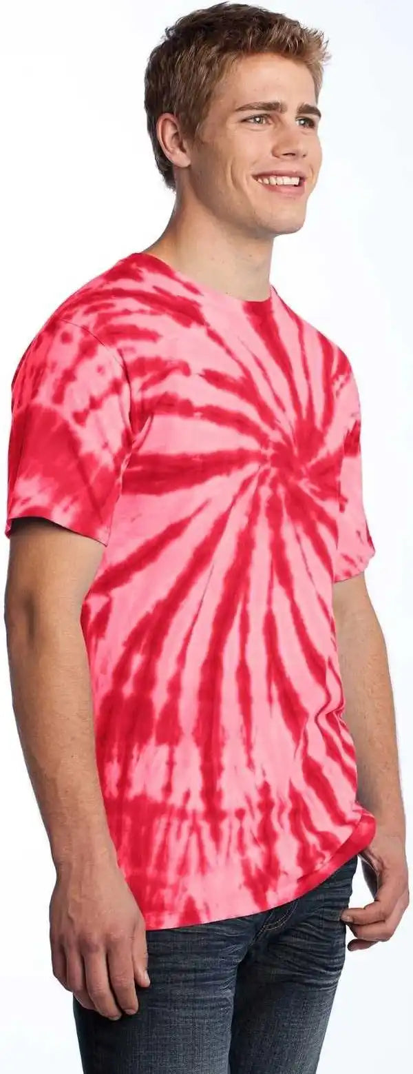 Port & Company Pc147 Tie-dye Tee - Red