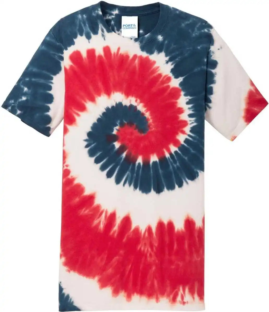 Port &amp; Company Pc147 Tie-dye Tee - Usa Rainbow