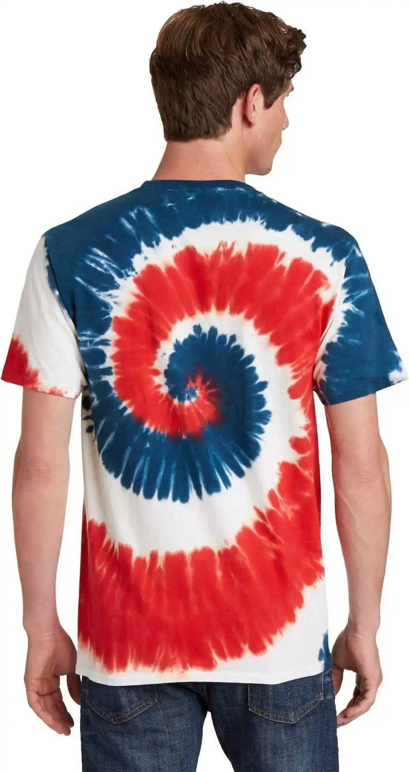 Port &amp; Company Pc147 Tie-dye Tee - Usa Rainbow