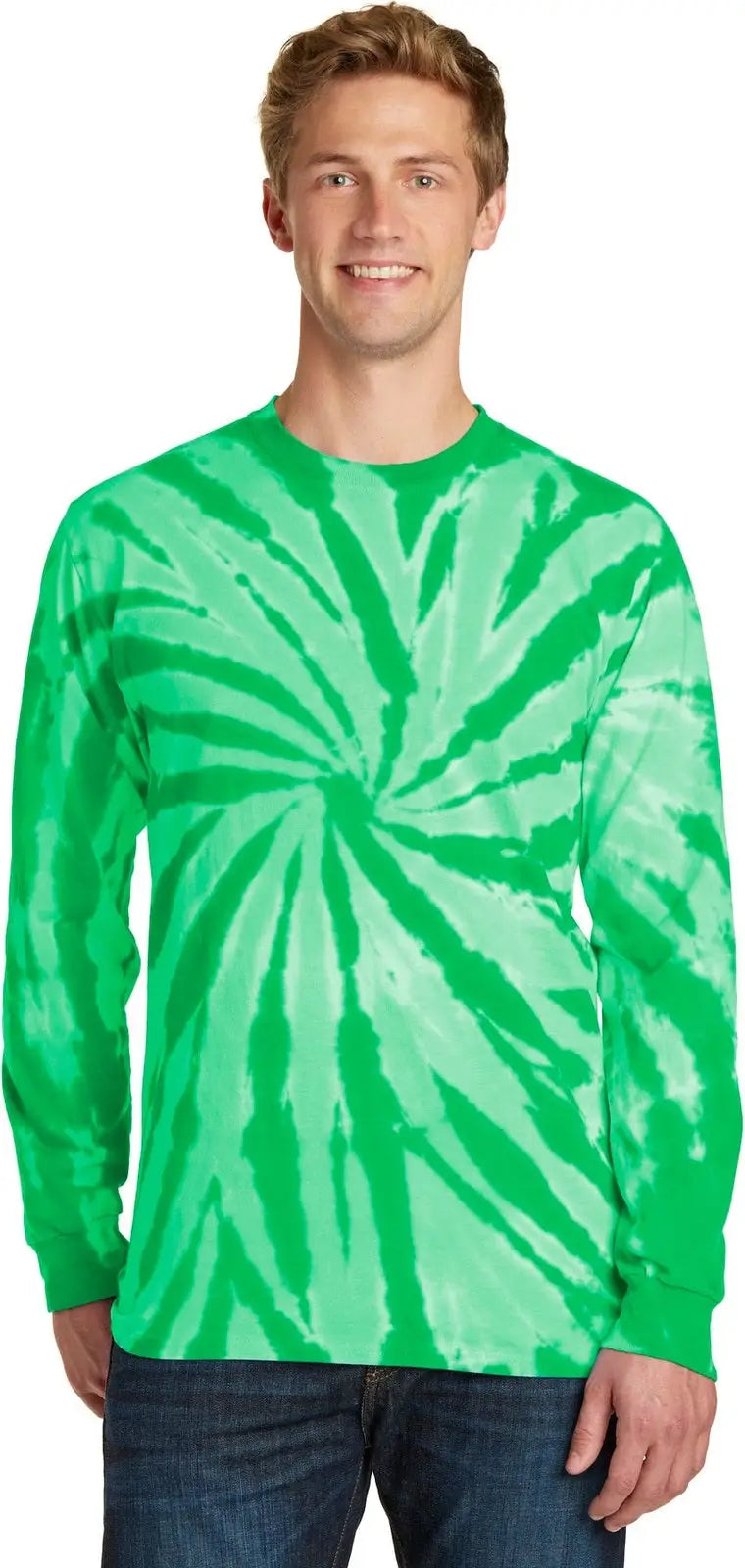 Port & Company Pc147ls co Tie-dye Long Sleeve Tee - Kelly - Adult s