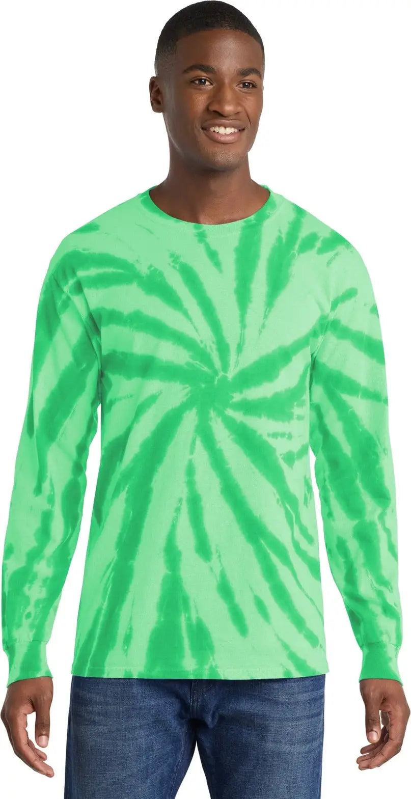 Port & Company Pc147ls co Tie-dye Long Sleeve Tee - Kelly