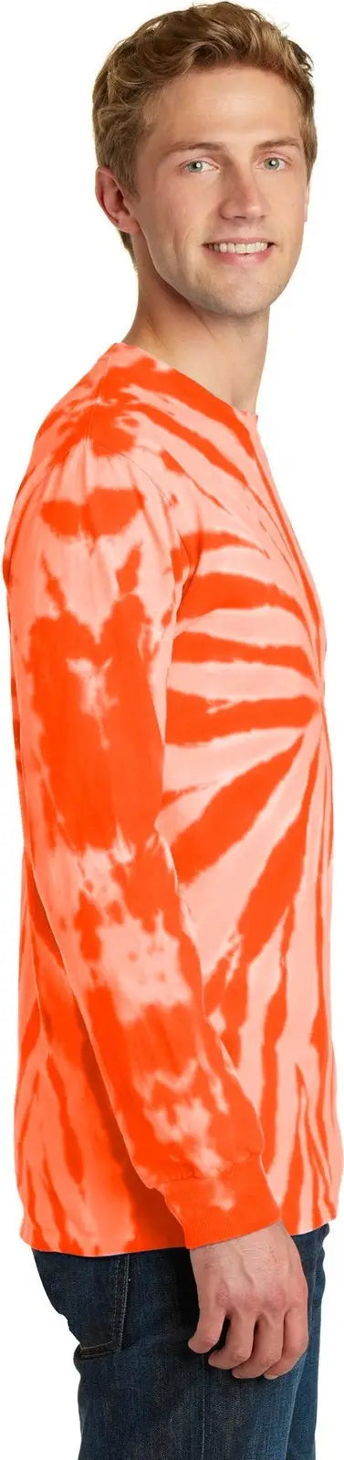 Port & Company Pc147ls co Tie-dye Long Sleeve Tee - Orange