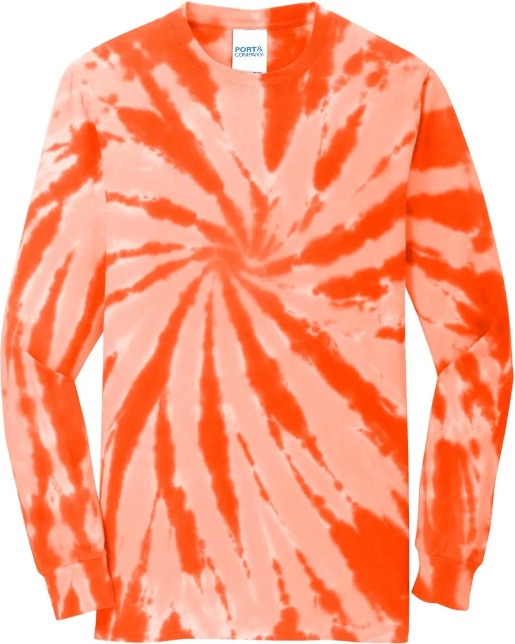 Port & Company Pc147ls co Tie-dye Long Sleeve Tee - Orange
