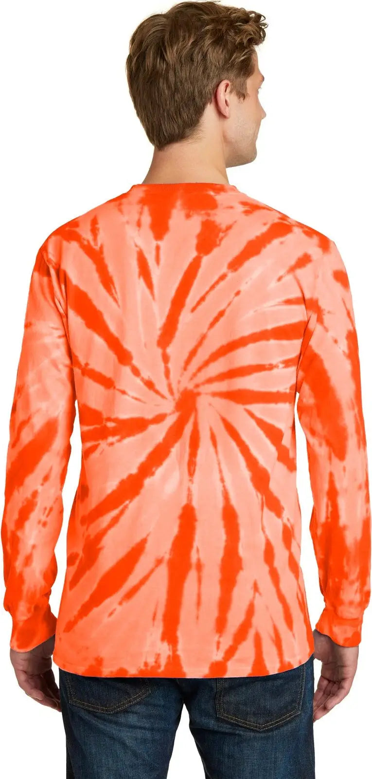 Port & Company Pc147ls co Tie-dye Long Sleeve Tee - Orange
