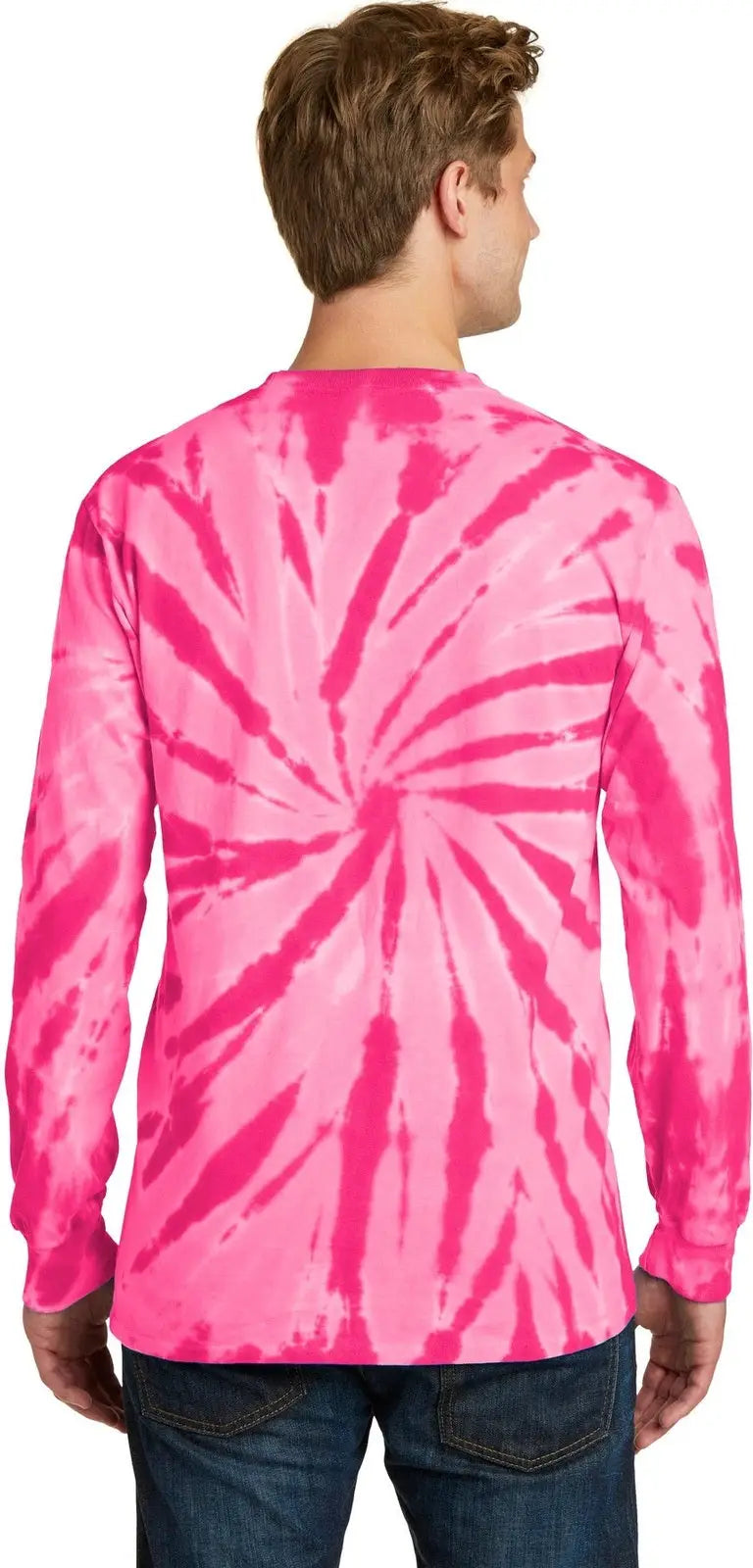 Port & Company Pc147ls co Tie-dye Long Sleeve Tee - Pink