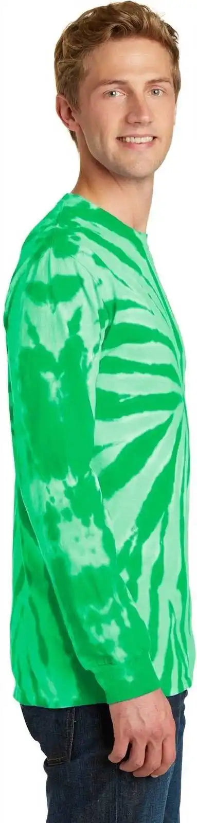 Port &amp; Company Pc147ls Tie Dye Long Sleeve Tee Kelly