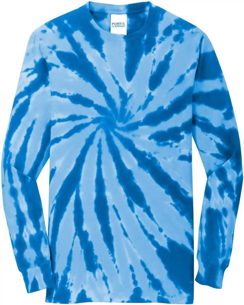 Port & Company Pc147ls Tie-dye Long Sleeve Tee - Royal