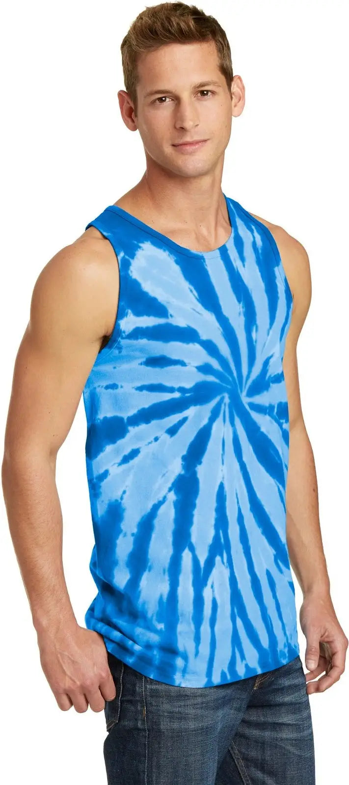 Port & Company Pc147tt co Tie-dye Tank Top - Royal