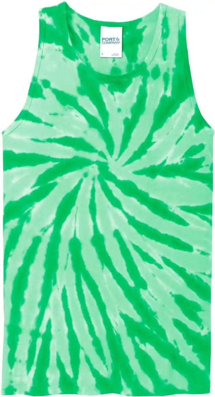 Port &amp; Company Pc147tt Tie-dye Tank Top - Kelly