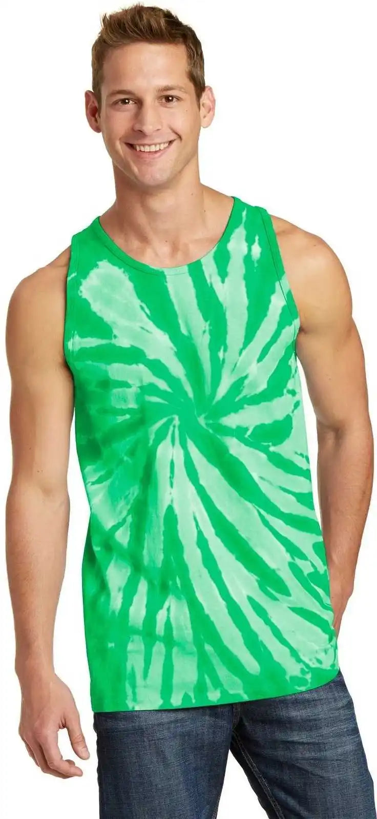 Port & Company Pc147tt Tie Dye Tank Top Kelly