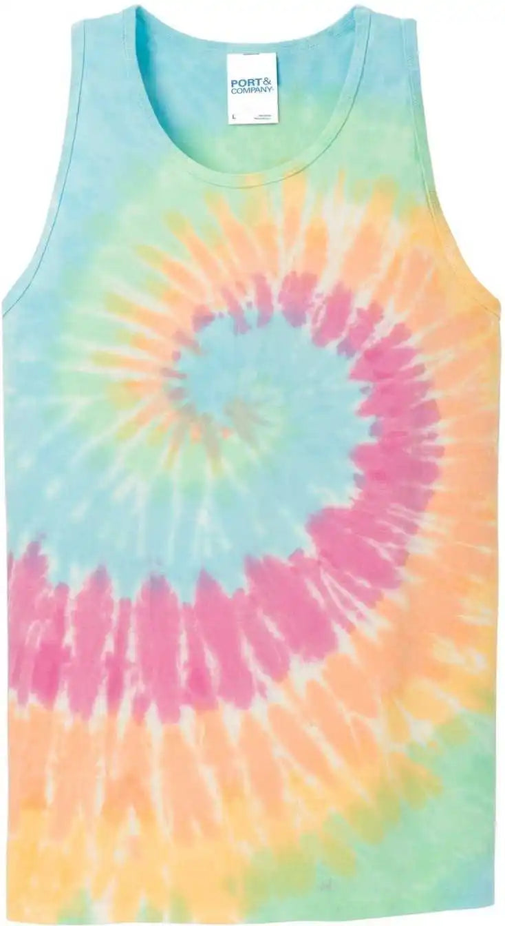 Port & Company Pc147tt Tie-dye Tank Top - Pastel Rainbow