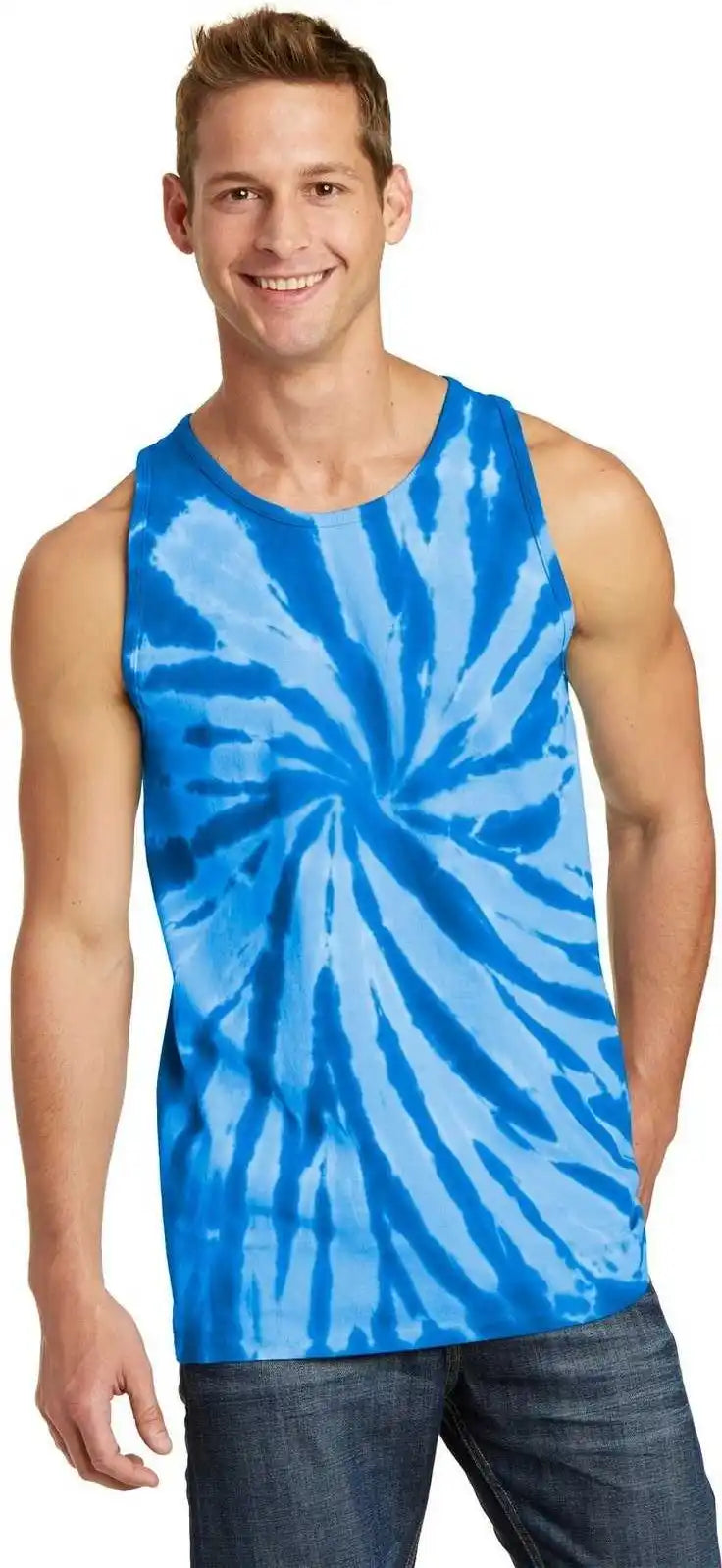 Port & Company Pc147tt Tie Dye Tank Top Royal