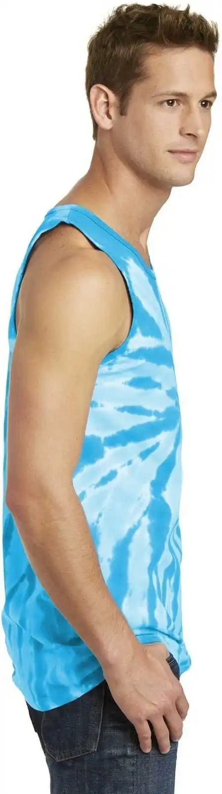 Port & Company Pc147tt Tie Dye Tank Top Turquoise