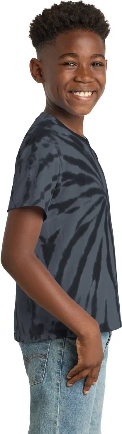 Port & Company Pc147y co Youth Tie-dye Tee - Black