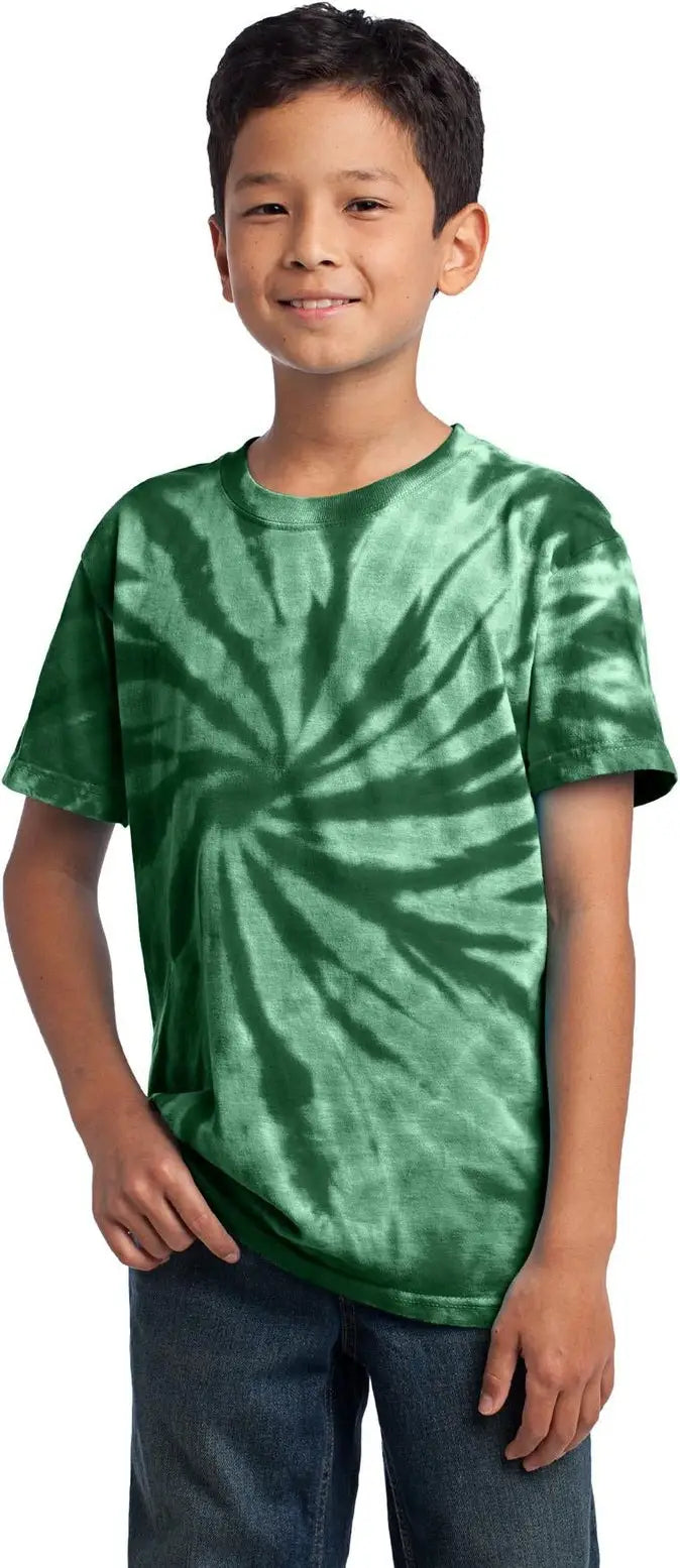 Port & Company Pc147y co Youth Tie-dye Tee - Forest Green