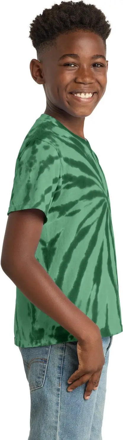 Port & Company Pc147y co Youth Tie-dye Tee - Forest Green