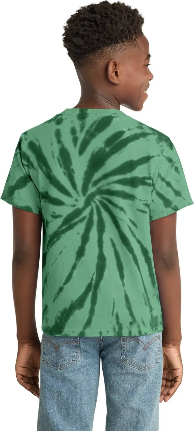 Port & Company Pc147y co Youth Tie-dye Tee - Forest Green
