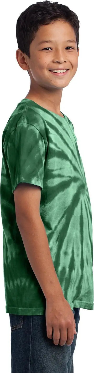 Port & Company Pc147y co Youth Tie-dye Tee - Forest Green