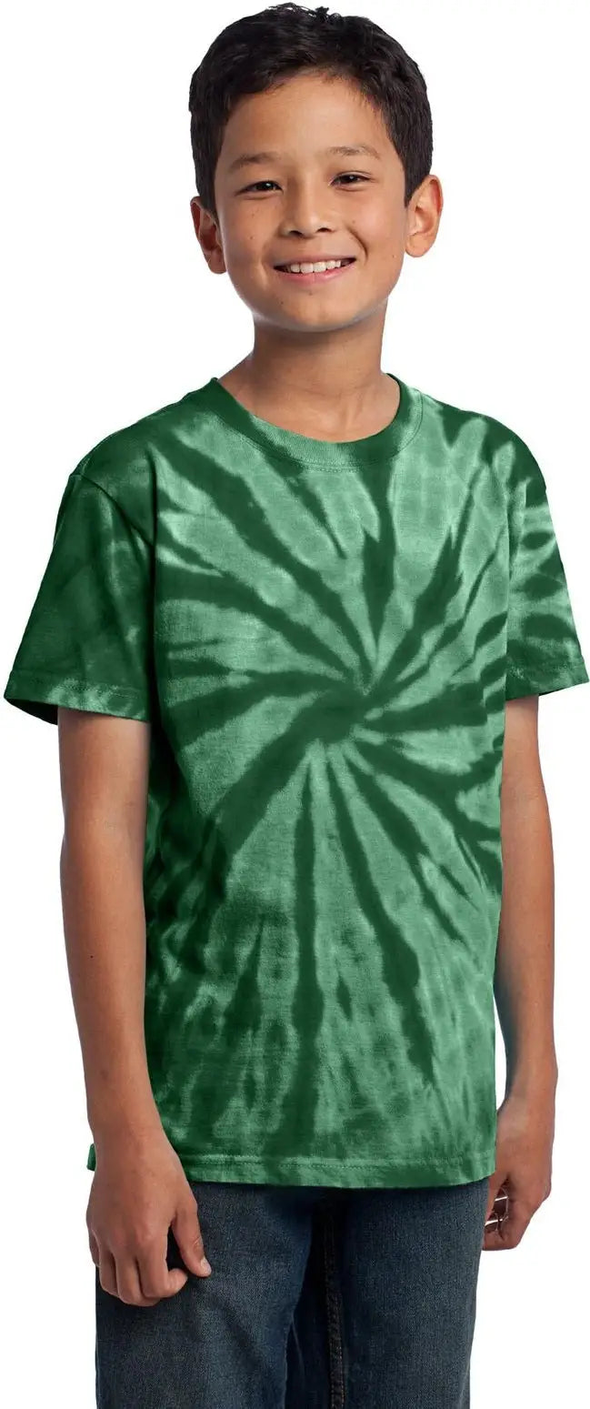 Port & Company Pc147y co Youth Tie-dye Tee - Forest Green