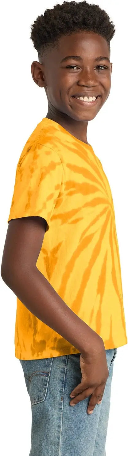 Port & Company Pc147y co Youth Tie-dye Tee - Gold