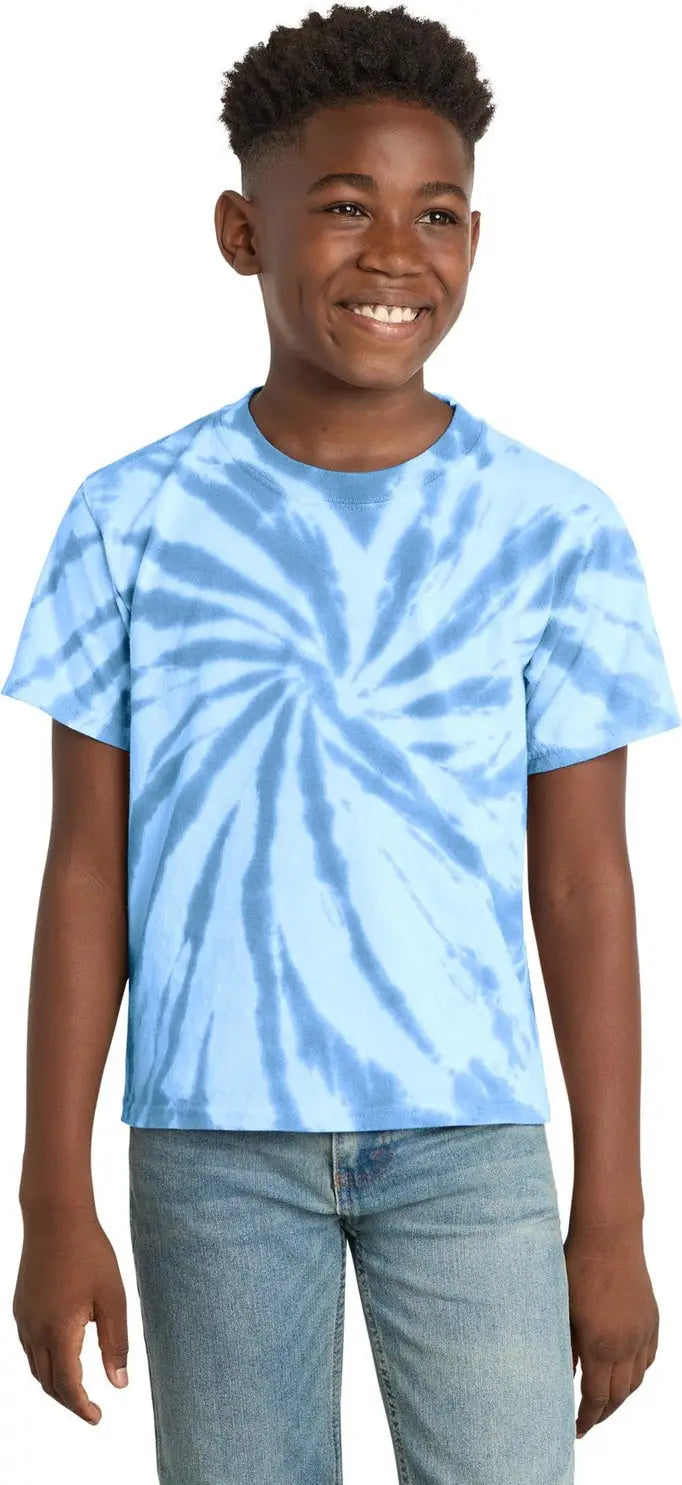 Port & Company Pc147y co Youth Tie-dye Tee - Light Blue