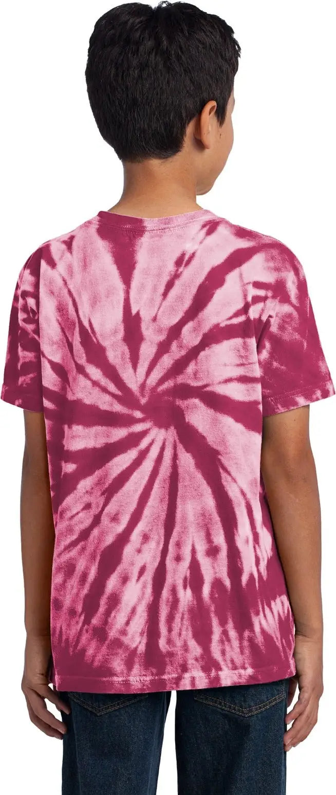 Port & Company Pc147y co Youth Tie-dye Tee - Maroon